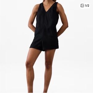 Athleta Retreat Linen Romper Medium